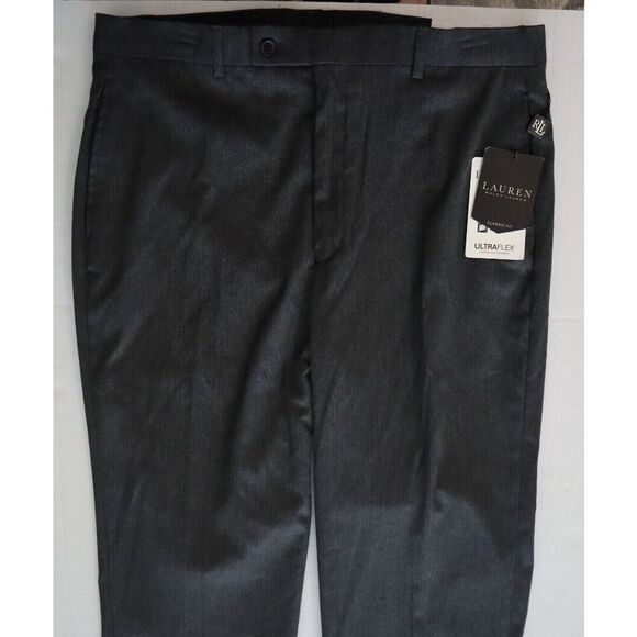 Lauren Ralph Lauren Men's 34x36 Gray UltraFlex Classic-Fit Stretch Pants - Picture 4 of 7
